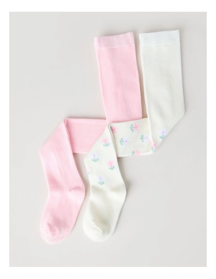 2 Pack Novelty Tights in Pink image 2