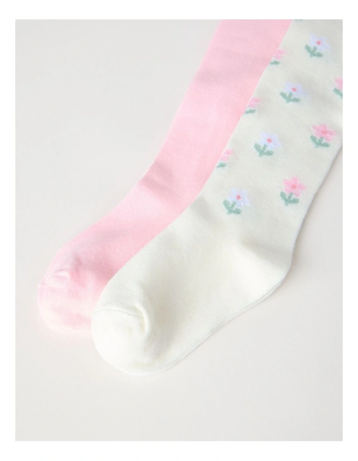 2 Pack Novelty Tights in Pink image 3