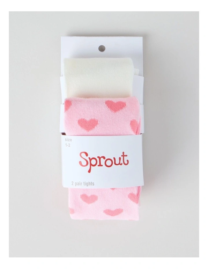 2 Pack Novelty Tights in Pink image 1