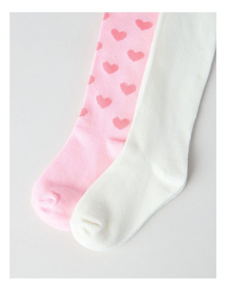 2 Pack Novelty Tights in Pink image 3