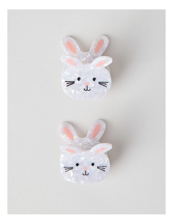 2 Pack Bunny Claw Clips in Assorted image 1