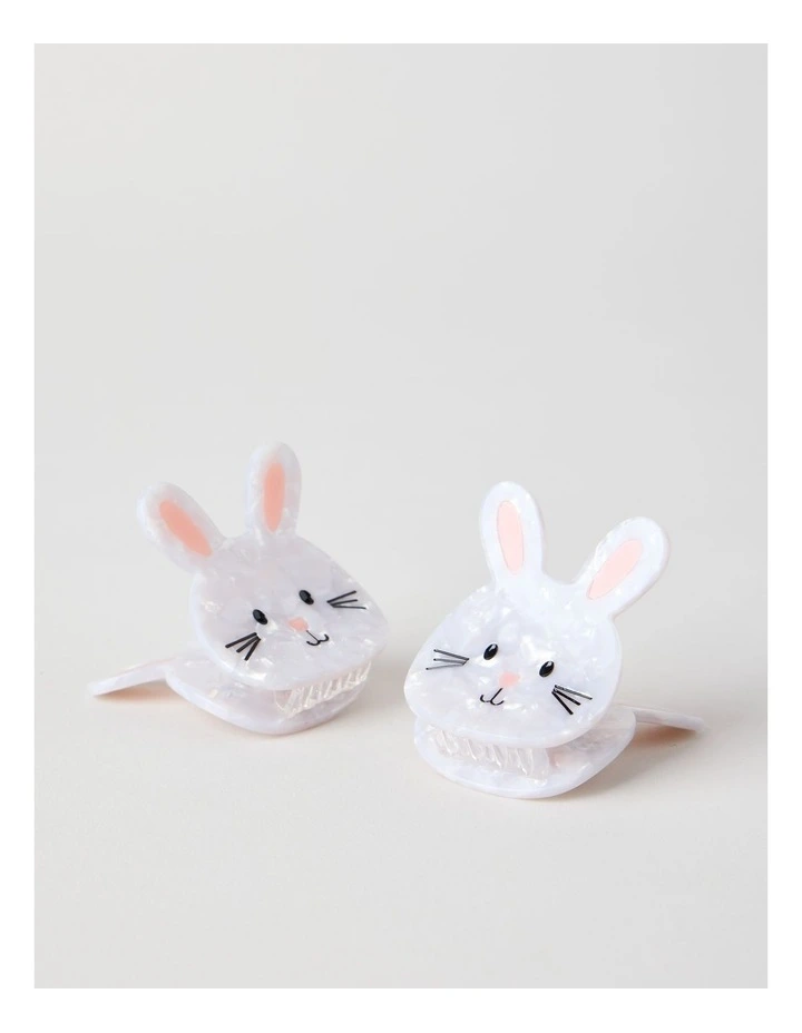 2 Pack Bunny Claw Clips in Assorted image 2