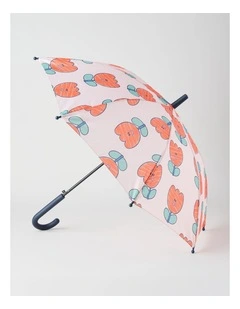 Tulip Printed Umbrella in Pink