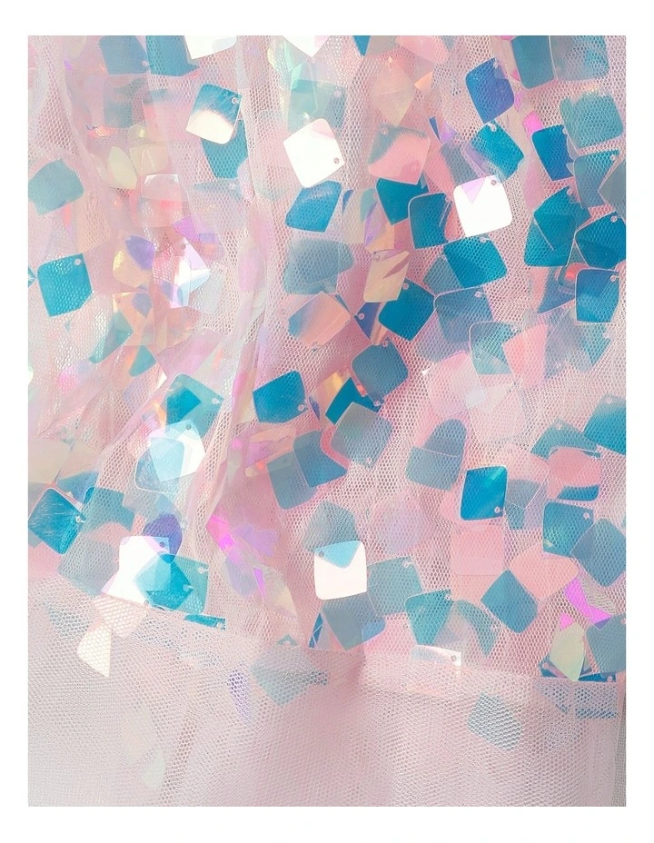 Sequin Crown and Cape Costume Set in Pink image 6
