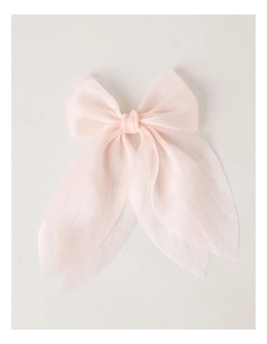 Oversized Organza Bow in Pink
