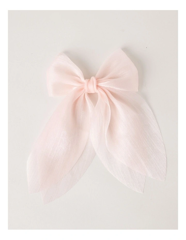 Oversized Organza Bow in Pink image 1