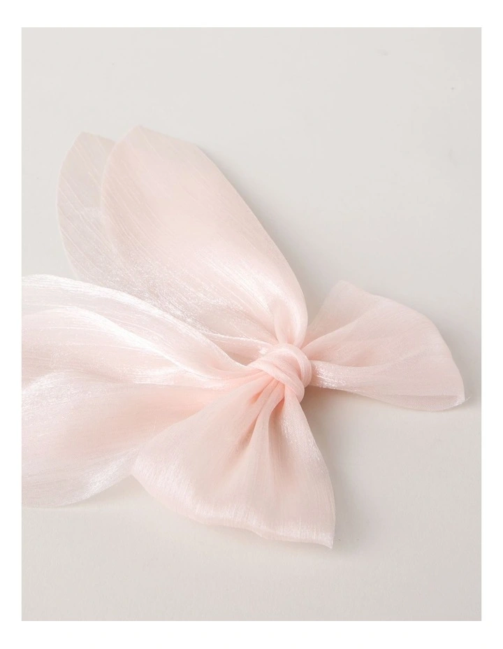 Oversized Organza Bow in Pink image 2