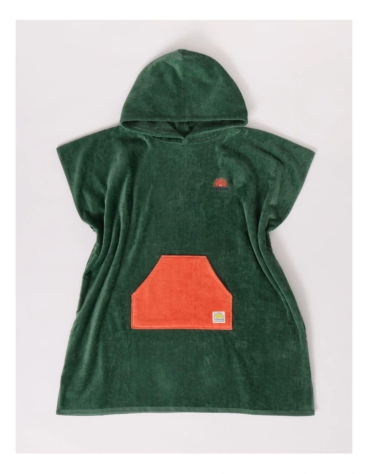 Hooded Towel in Green image 2