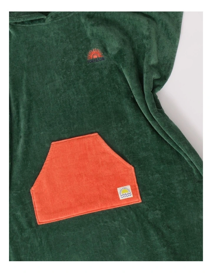 Hooded Towel in Green image 3