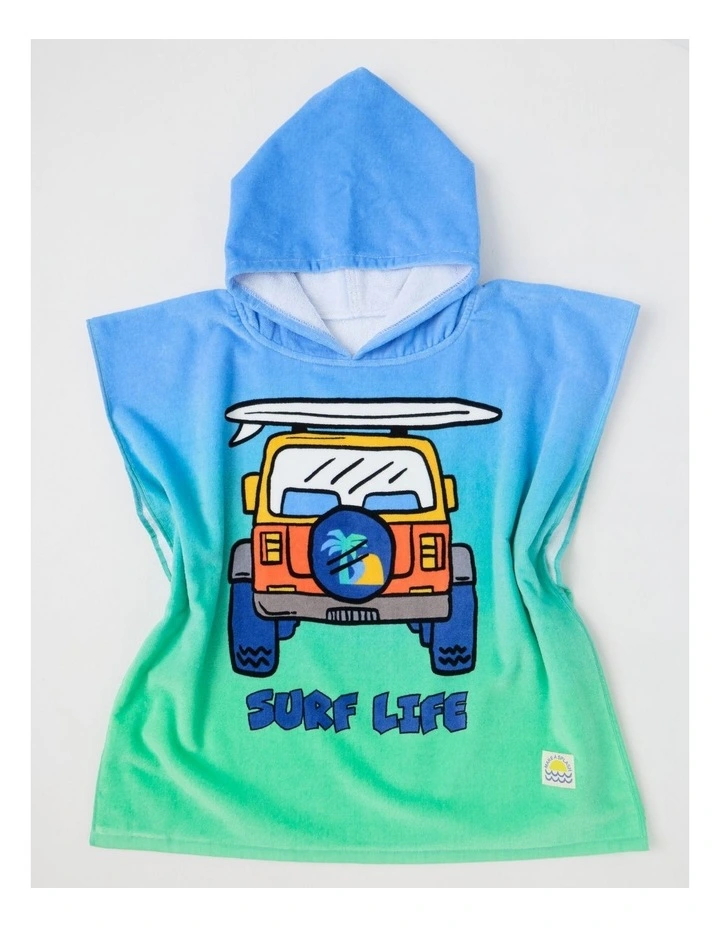 Ombre Hooded Towel in Blue image 2