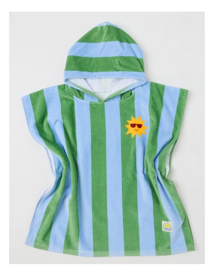 Stripe Hooded Towel in Blue image 2