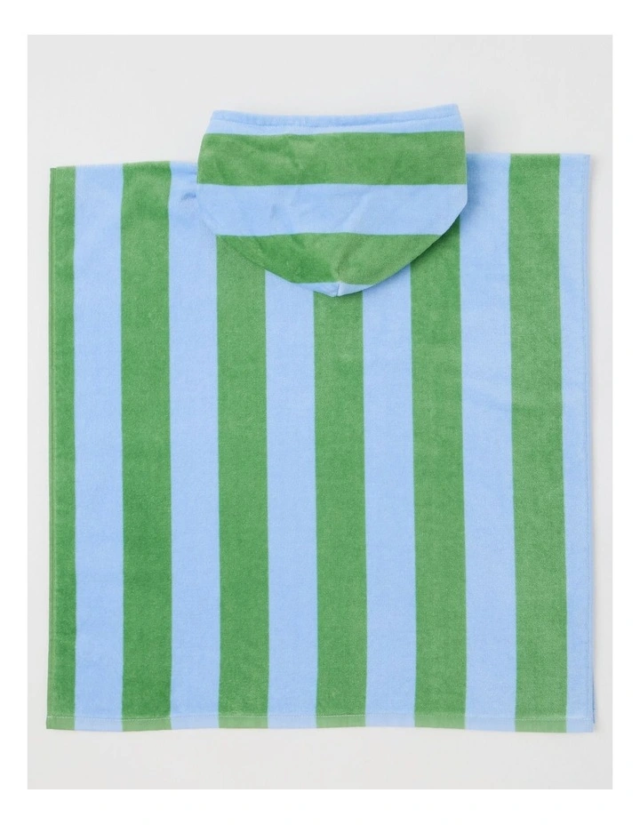Stripe Hooded Towel in Blue image 3