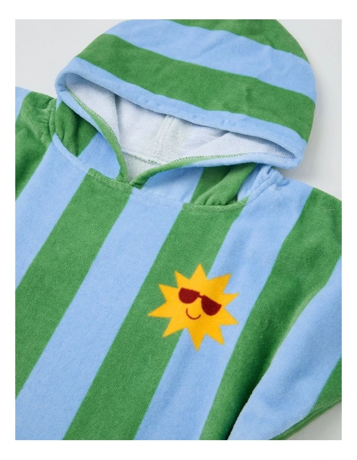 Stripe Hooded Towel in Blue image 4