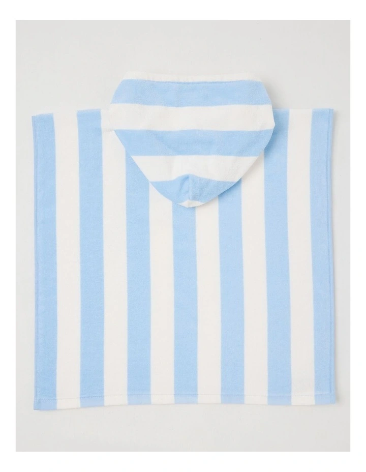 Stripe Hooded Towel in Blue image 3