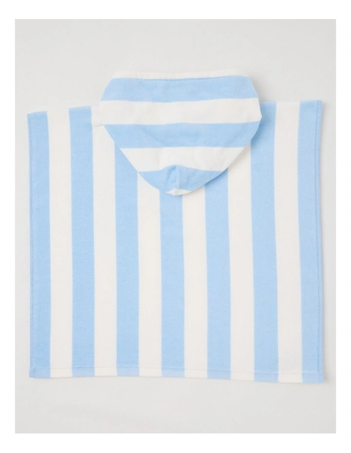 Stripe Hooded Towel in Blue image 3