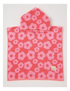 Daisy Hooded Towel in Pink