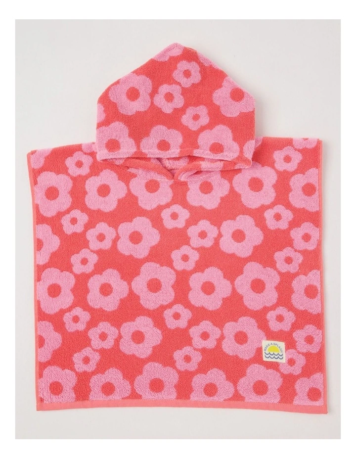 Daisy Hooded Towel in Pink image 1