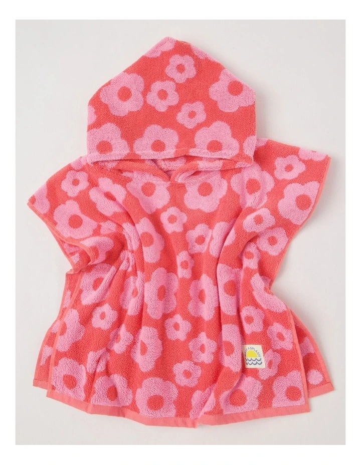 Daisy Hooded Towel in Pink image 2