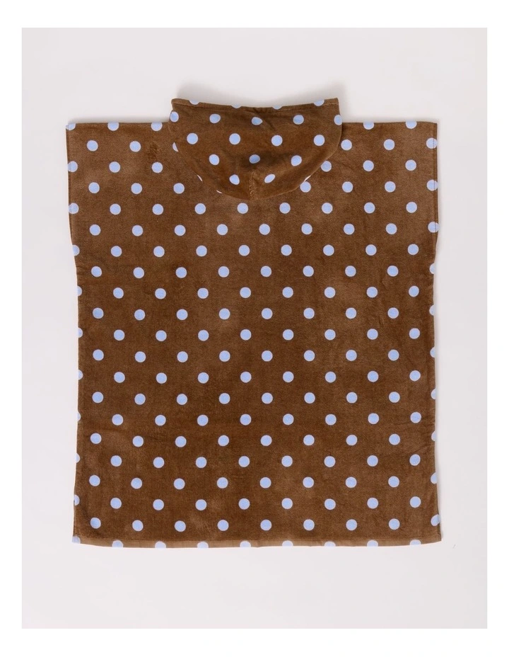 Polka Dot Hooded Towel in Brown image 4