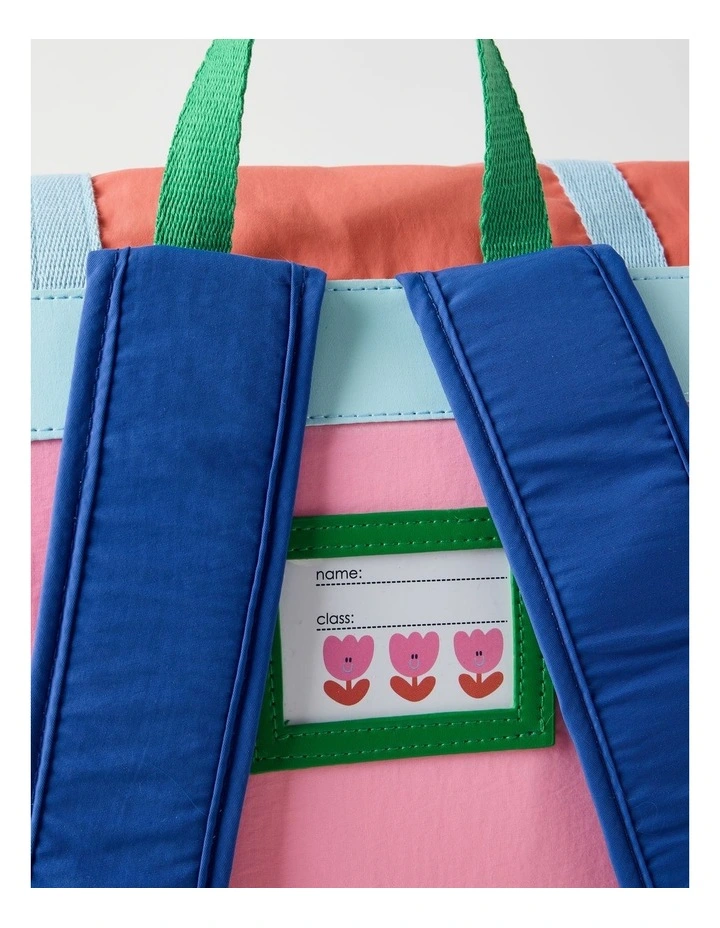 Colour Blocked Backpack in Pink image 4