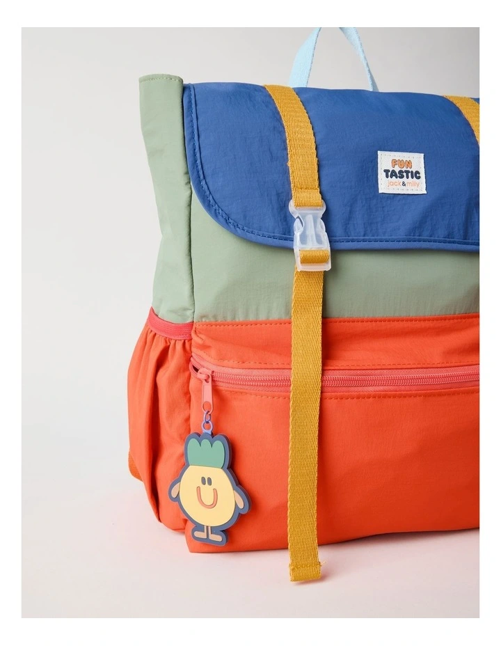 Colour Blocked Backpack in Green image 2