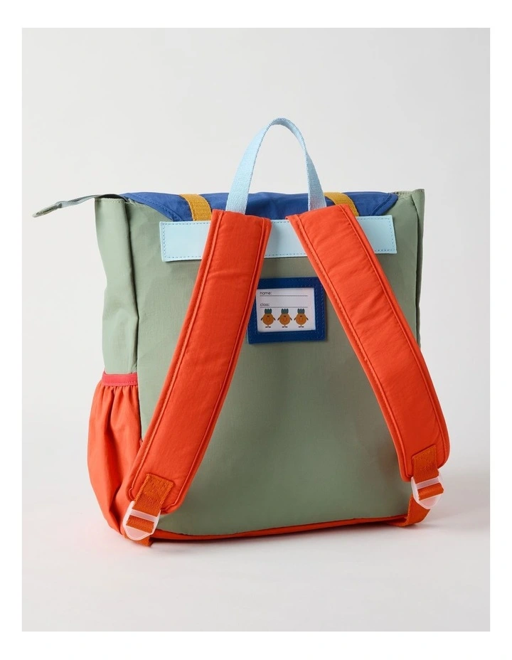 Colour Blocked Backpack in Green image 3