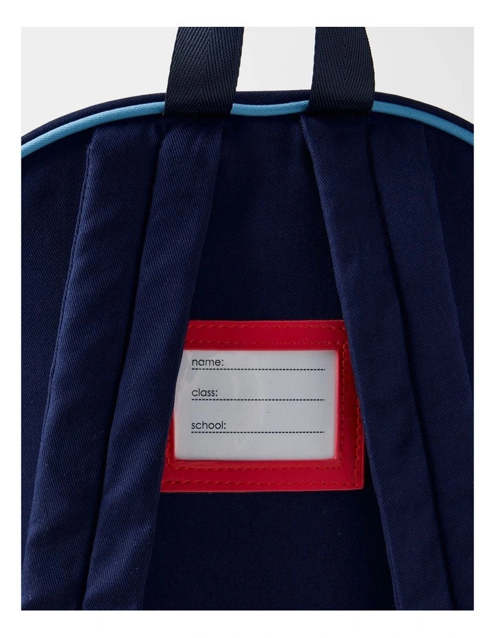 Colour Blocked Race Crew Backpack in Navy image 4