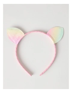 Cat Ear Headband in Glitter Rainbow