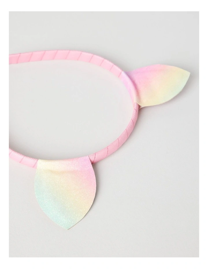 Cat Ear Headband in Glitter Rainbow image 2
