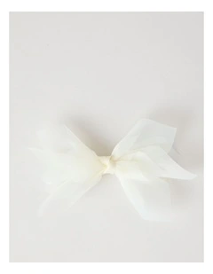 Bow Hair Clip in White