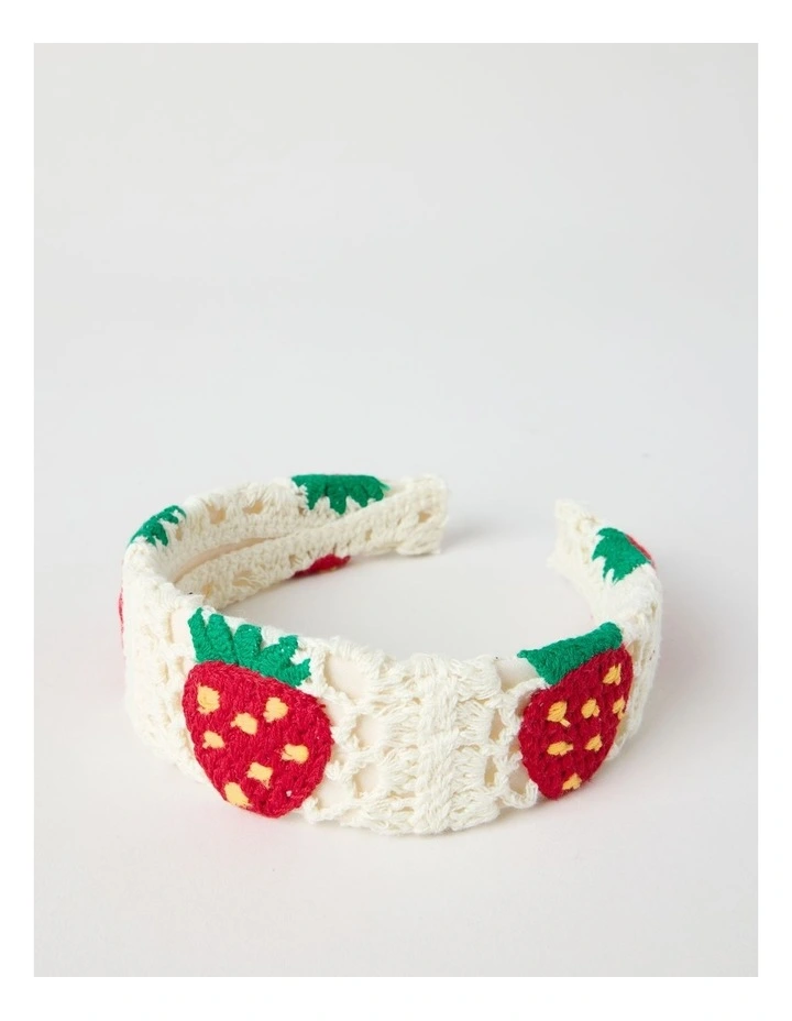 Crochet Strawberry Headband image 1