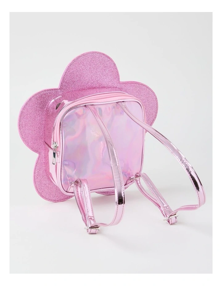Mini Transparent Daisy Backpack in Pink image 2
