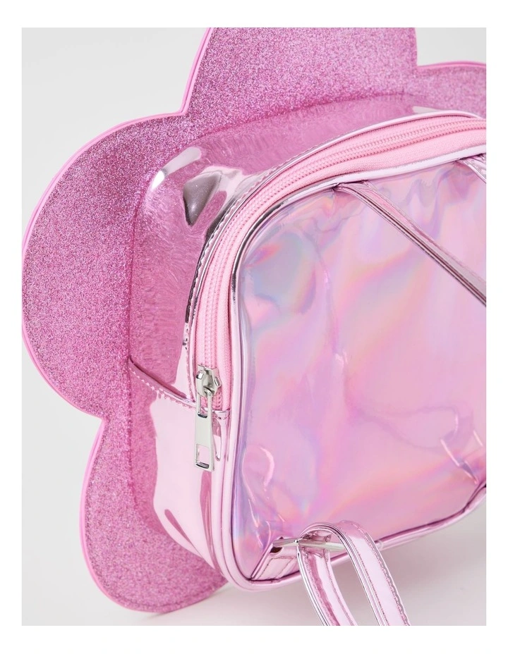 Mini Transparent Daisy Backpack in Pink image 3