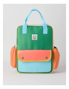 Colour Blocked Backpack in Green