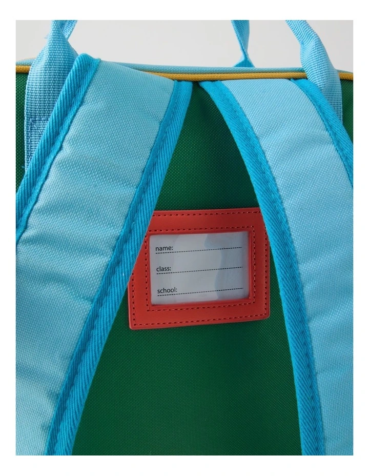 Colour Blocked Backpack in Green image 4