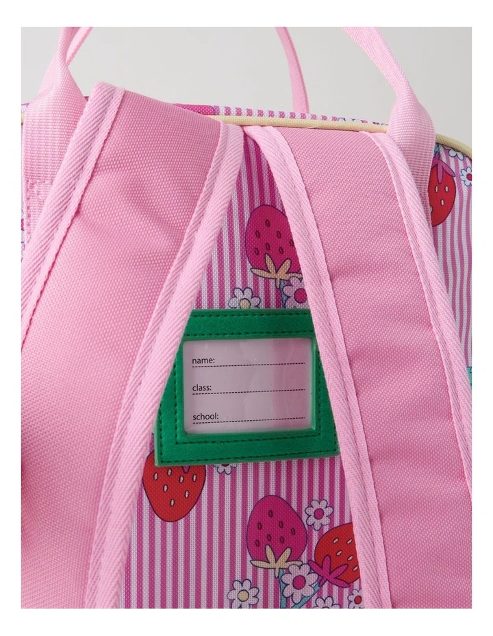 Strawberry Stripe Backpack in Pink image 4
