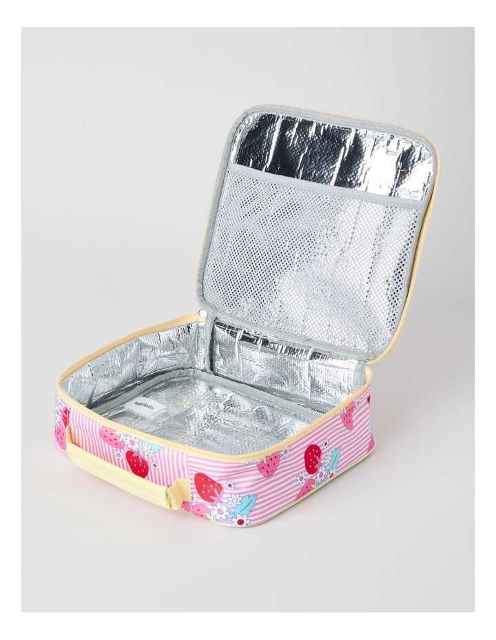 Strawberry Stripe Lunchbox in Pink image 4