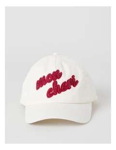 'Mon Cheri' Beaded Cap in Cream
