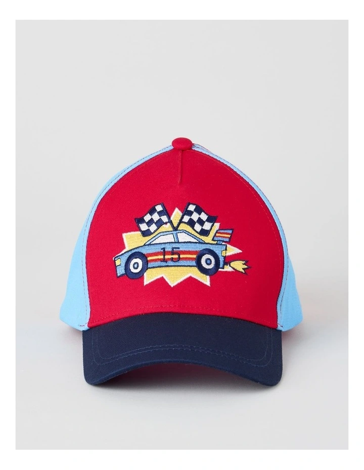 Colourblocked Race Crew Cap in Navy image 1