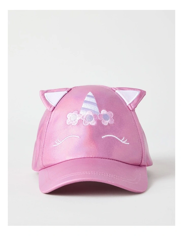 Iridescent Unicorn Cap in Pink image 1