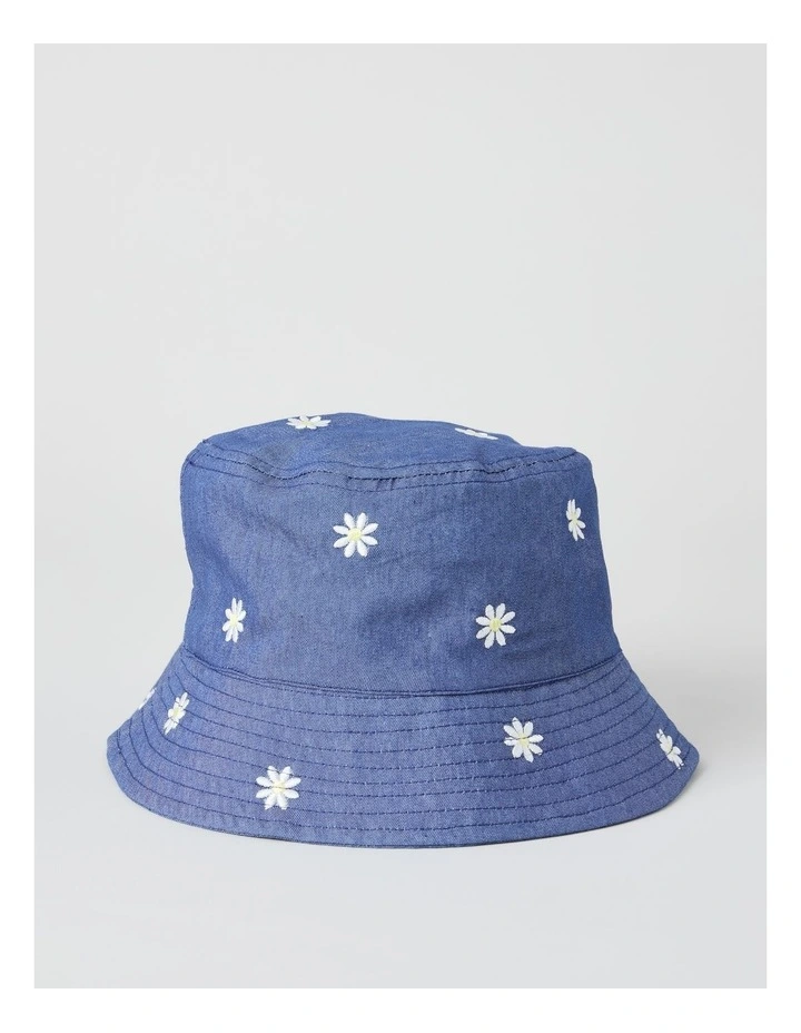 Daisy Bucket Hat in Denim image 1