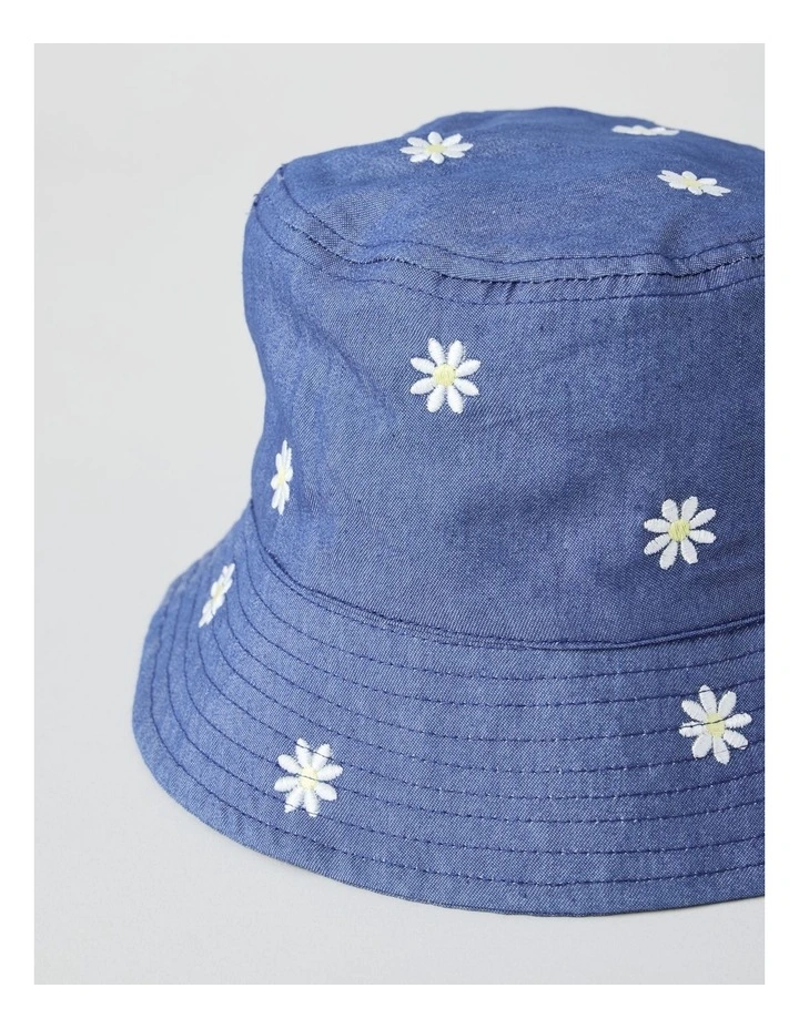 Daisy Bucket Hat in Denim image 2