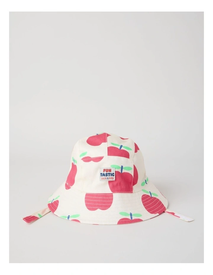 Apple Bucket Hat in Cream image 1