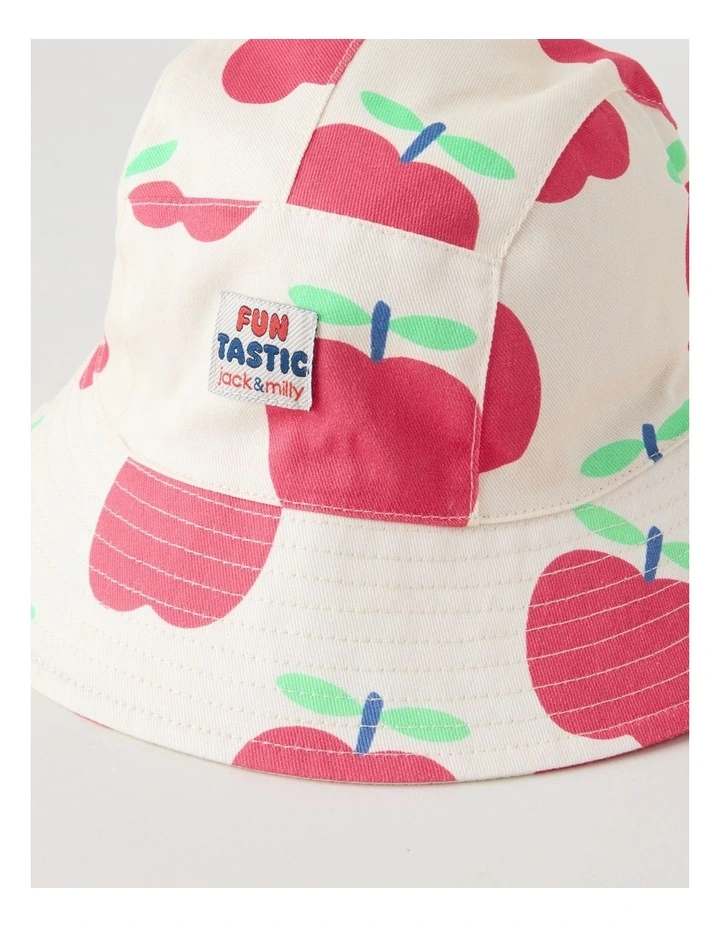 Apple Bucket Hat in Cream image 3