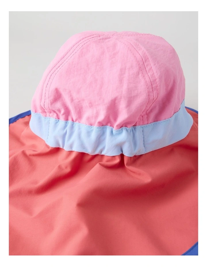Colour Blocked Sunhat in Pink image 4
