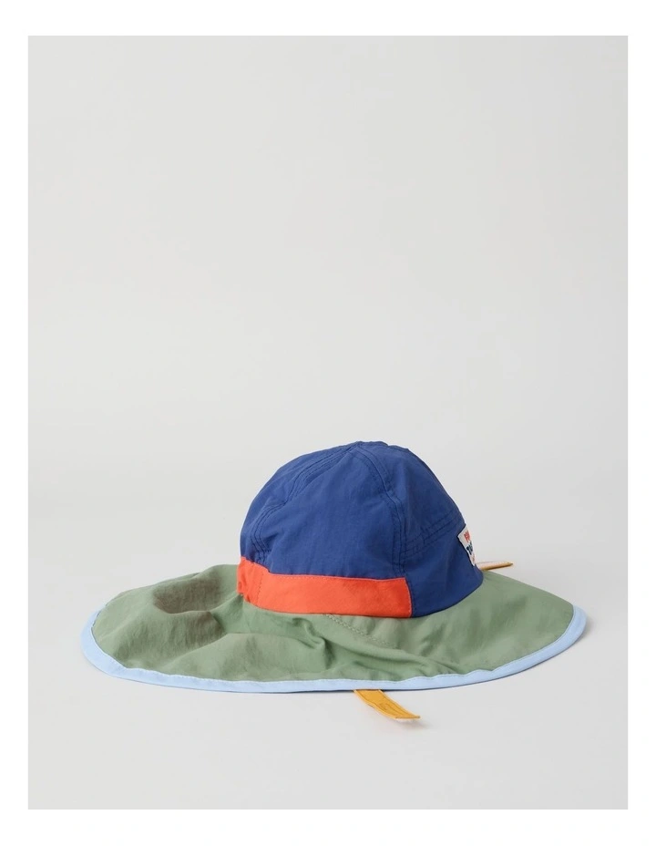 Colour Blocked Sunhat in Green image 3