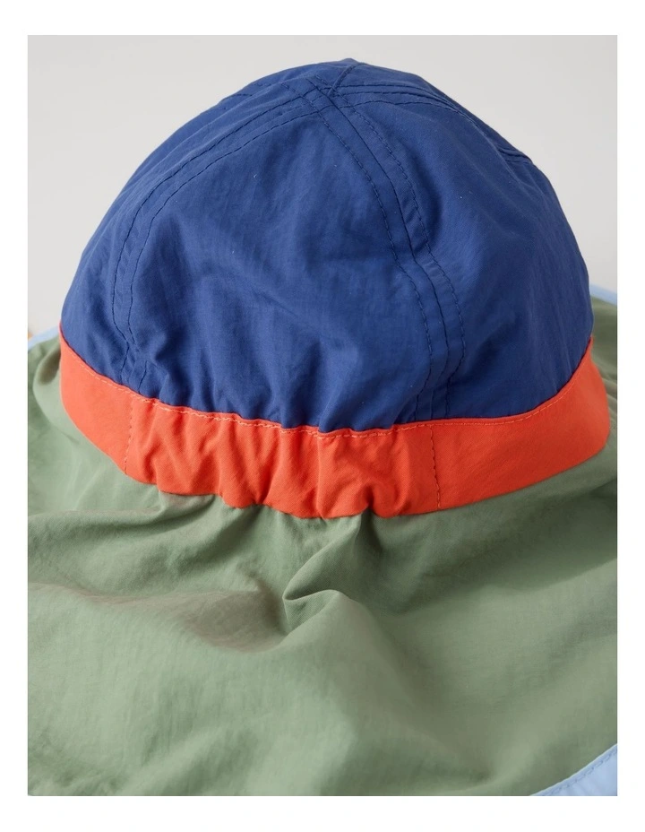 Colour Blocked Sunhat in Green image 4