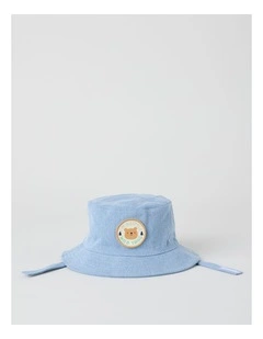 Bucket Hat with Wild Thing Badge in Denim
