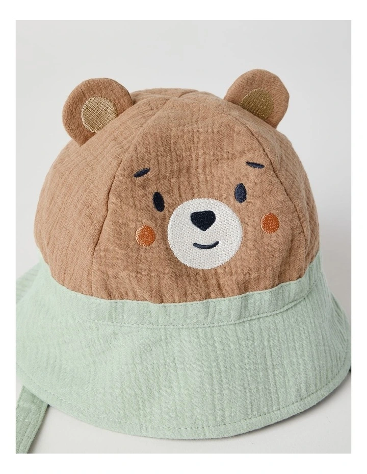 Teddy Bear Bucket Hat in Green image 2