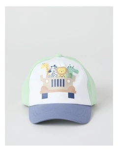 Safari Cap in Blue/Green